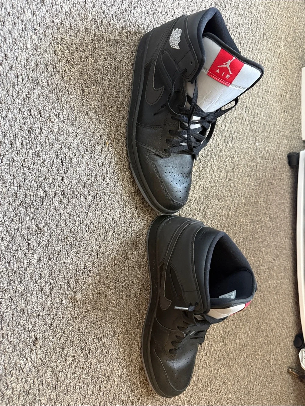 Nike Air Jordan Black/Grey/Red, High-Top Sneakers